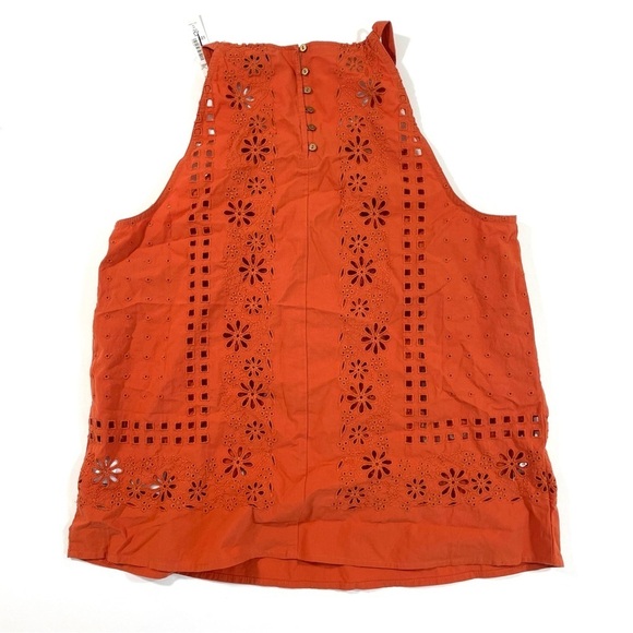 Madewell Eyelet A-Line Halter Top - Picture 4 of 9